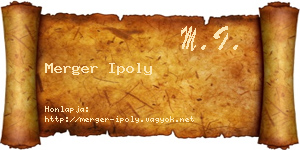 Merger Ipoly névjegykártya
